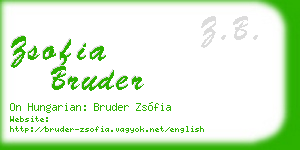 zsofia bruder business card