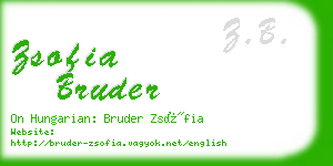 zsofia bruder business card
